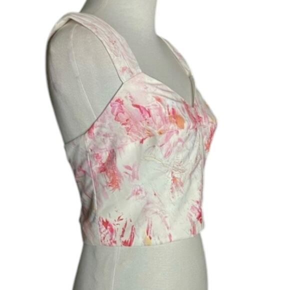 NWOT BCBGMaxAzria Printed Sweetheart Neckline Crop Top – Sz S - Picture 7 of 10